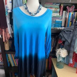 Philosophy faded blue top size large